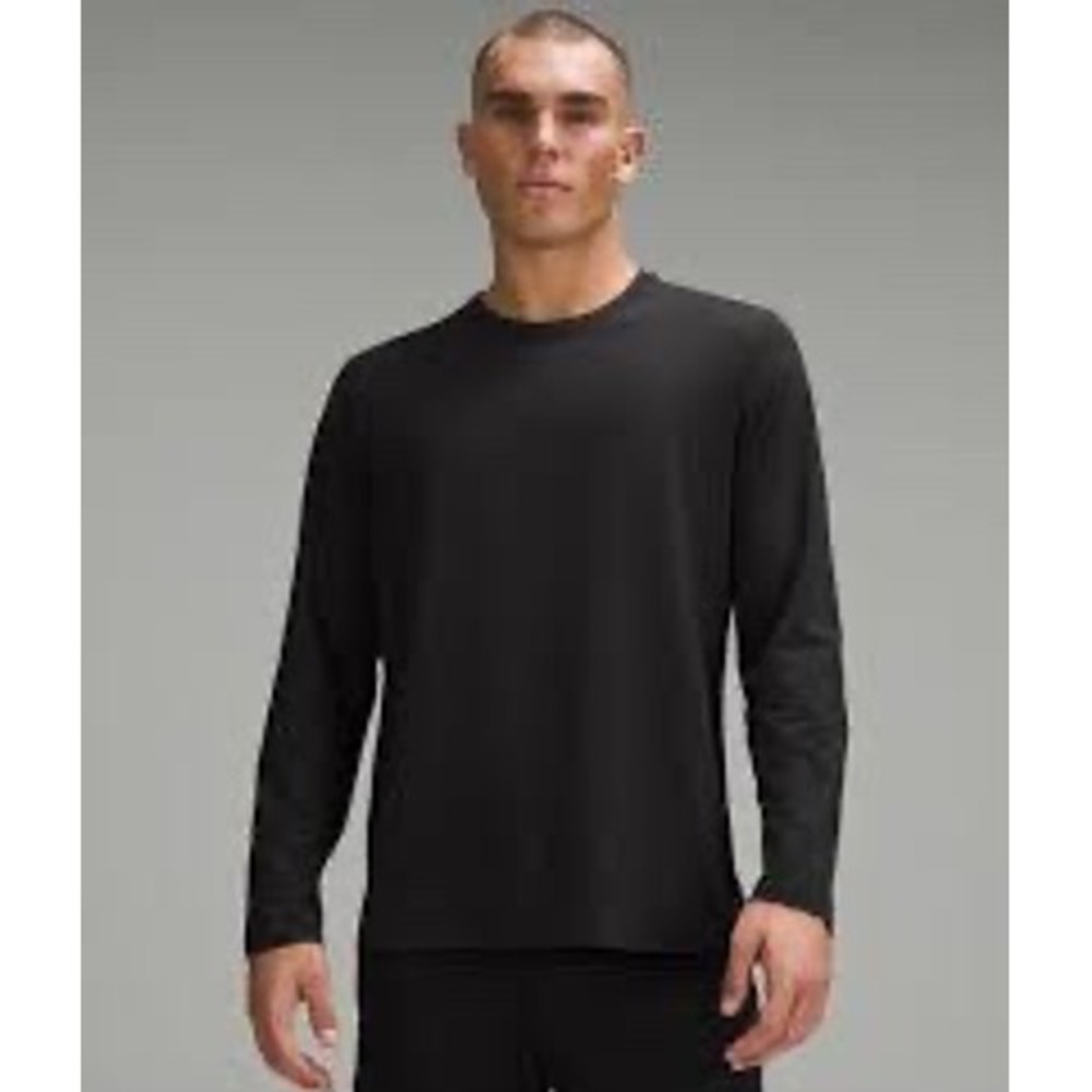 Lululemon Fundamental Long Sleeve Shirt Men Black Crew Neck Activewear 48" Chest